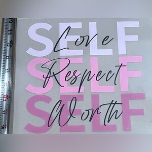 Pink and White DTF Transfer